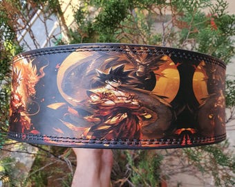 Cinturón de levantamiento de pesas de anime, cinturón de gimnasio de GOKU, cinturón de palanca de levantamiento de pesas de cuero, cinturón de fitness de anime para hombre, regalo de entrenamiento para él