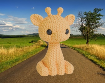 3D Knitted Giraffe Figurine • Handmade Sculpture • Safari Decor • 3 Sizes and 14 Colors
