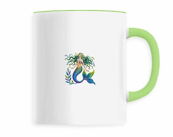 Rainbow Mermaid Embroidery Effect Mug – 330 ml