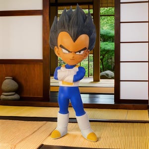 Vegeta Statue 1.10 m – Giant Dragon Ball Figurine – Anime Decoration – Handmade 3D Print – Customizable