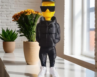 Bart Simpson Streetwear Figurine – Pop Art Deco Collector’s Edition – Customizable 3D Printed Statue