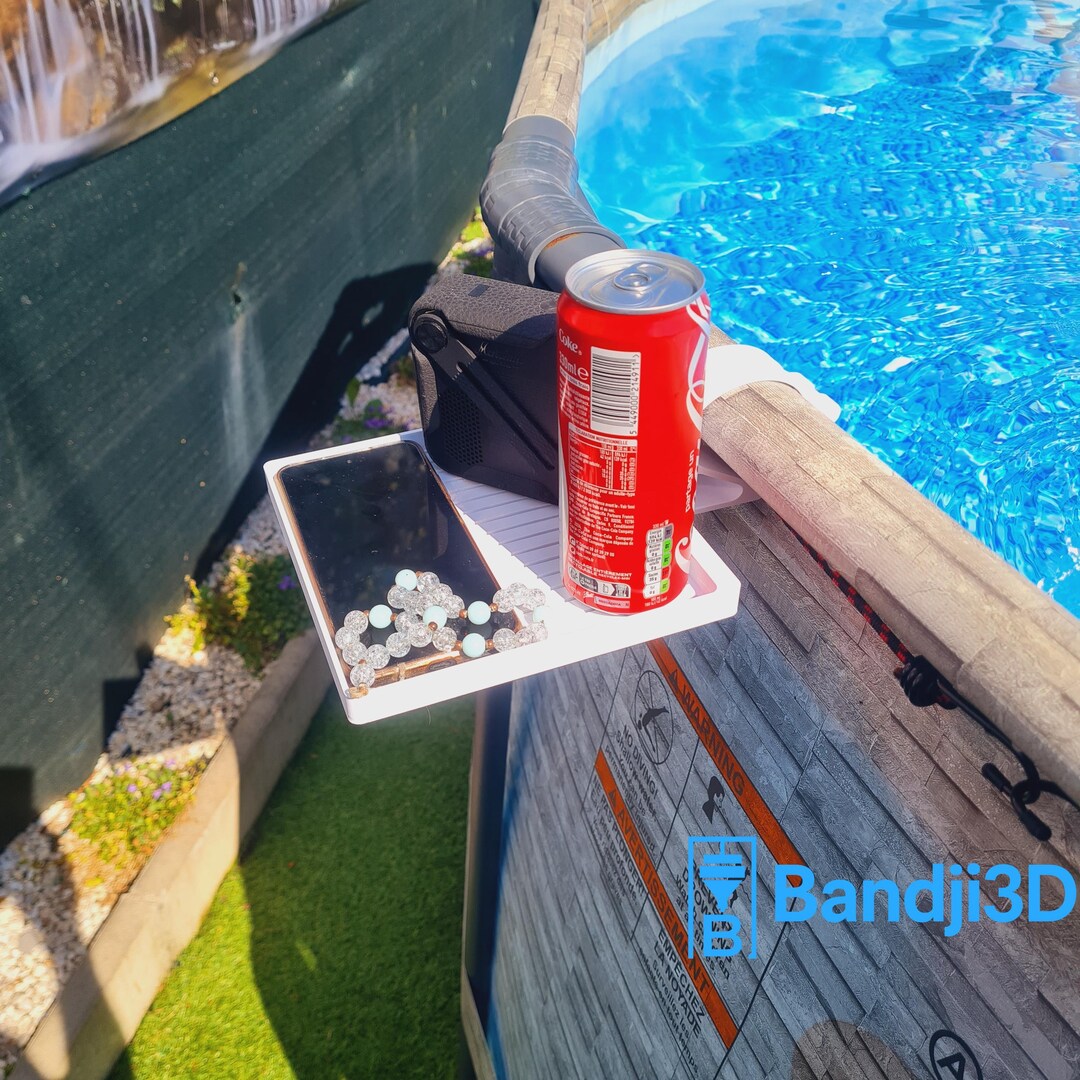 3D Clip-on Pool Stand – Drink & Smartphone Trays, Intex Bestway Sources ...