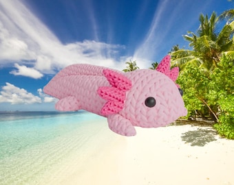 3D Knitted Axolotl Figurine • Cute Handmade Figurine • Original Gift • 3 Sizes and 14 Colors
