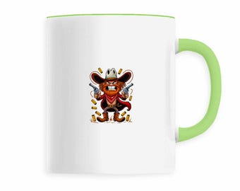 Furious Cowboy Embroidery Effect Mug – 330 ml