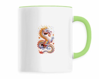 Fire Dragon Embroidery Effect - Mythical & Powerful Mug