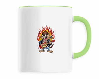 Rock’n flame embroidery effect mug – 330 ml