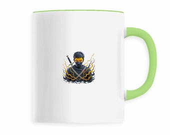 Masked Ninja Embroidery Effect Mug – 330 ml
