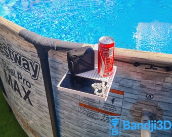 Pool Stand – Drink & Smartphone Trays, Intex Bestway Versions