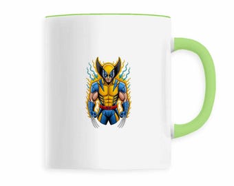 Wolverine Embroidery Effect - Heroic & Powerful Mug