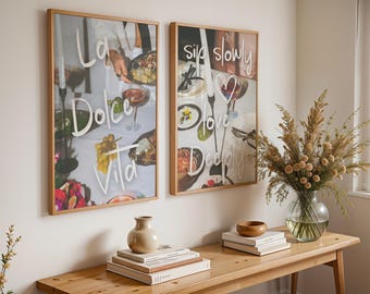 La Dolce Vita Kitchen Print Set | Italian Dining Decor (Digital Download)