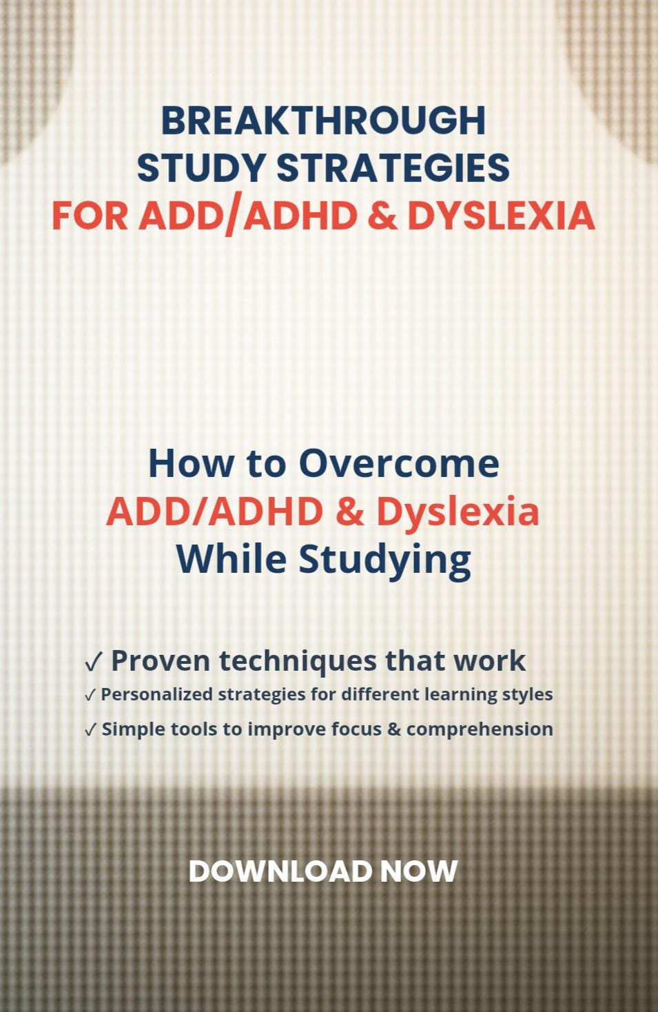 How to Overcome ADD/ADHD and Dyslexia While Learning - Etsy