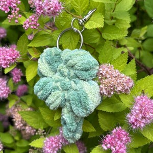 Four Leaf Clover Handmade Plush Crochet Keychain - Good Luck Charm