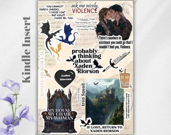 Fourth wing inspired kindle insert | kindle printable | Digital Download |