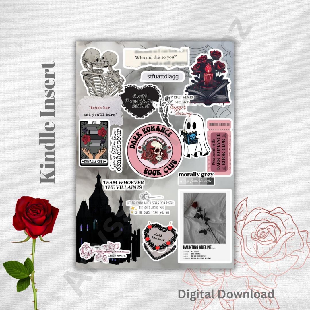Dark Romance Inspired Kindle Insert | Kindle Printable | Digital ...
