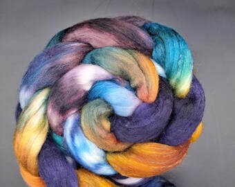 100g Polwarth, Camel and silk blend