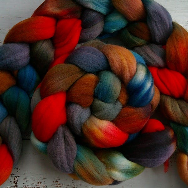 100g hand dyed Falkland Polwarth