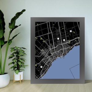 Impresión artística del mapa de Toronto inspirado en GTA V: decoración de pared de bellas artes