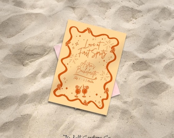 Love at First Spritz Bachelorette Personalized Editable Template Aperol Spritz Invite Bachelorette Invite Editable Template Orange Spritz