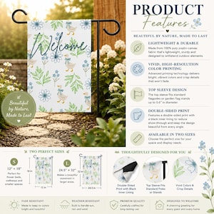 Cottagecore Goose Garden Flag – Floral Welcome Banner image 7