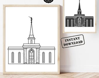Orlando Florida Temple SVG, PNG File | LDS Silhouette Wall Art (Digital Download)
