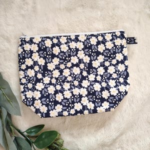 Blue and Yellow Floral Toiletry Bag