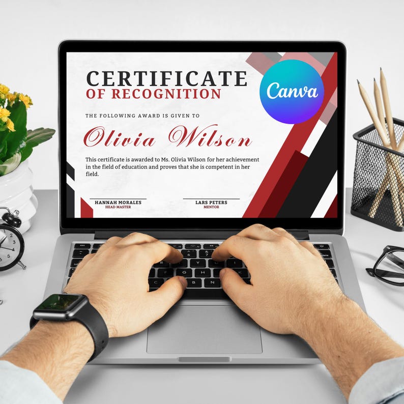 Editable Certificate of Recognition Template | Canva Printable Award ...