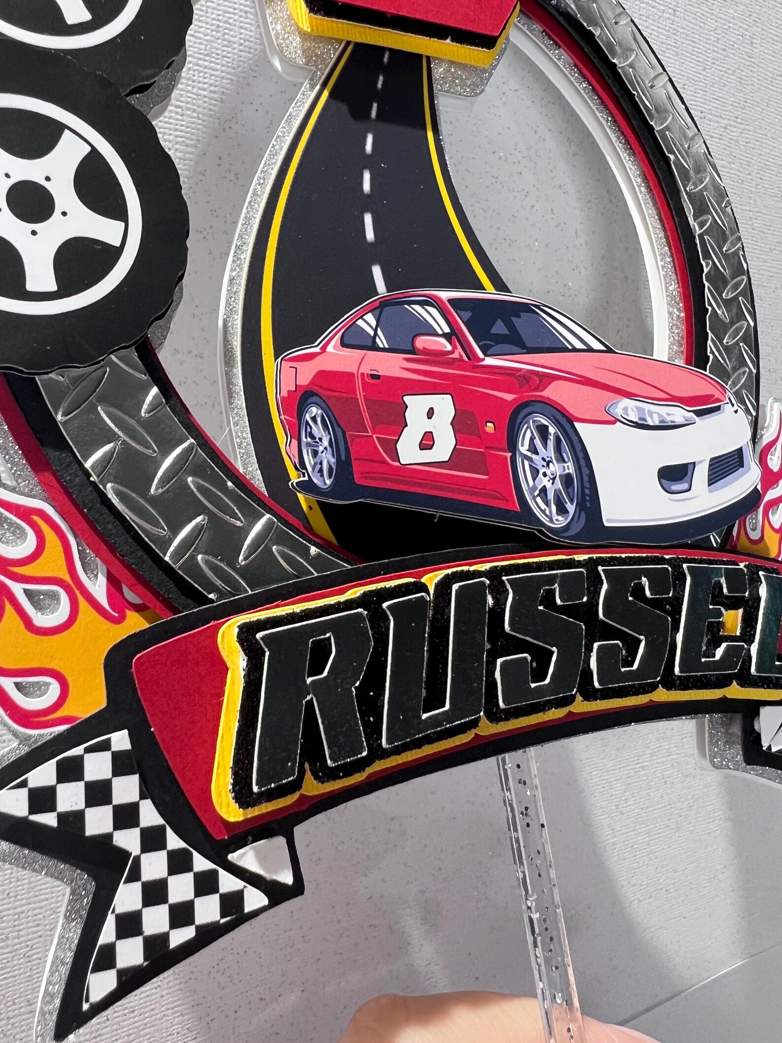 Personalized Racing Cake Topper - Etsy