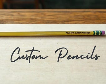Custom Ticonderoga #2 Pencils | Personalized Pencils | Back to School Pencils | Engraved Pencils | Personalized Kids Pencils