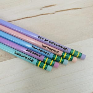 Custom Pastel Ticonderoga #2 Pencils | Personalized Pencils | Back to School Pencils | Engraved Pencils | Personalized Kids Pencils