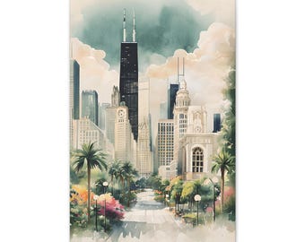 Canvas Print - Chicago Inspired Modern Art