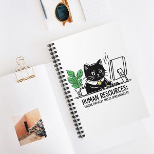 QYUVK Good Luck At Your New Job - Cuadernos En Espiral De Tapa Dura De 160 Páginas De 6 X 8 Pulgadas Para Escribir Y Dibujar Divertido Diario Negro