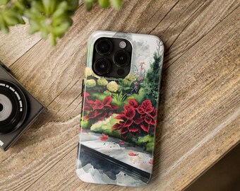 Vibrant Floral Tough Phone Cases, Botanical Art Case, Nature Lover Gift, Phone Protection, Eco-Friendly Phone Accessories
