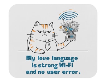 Funny Cat Mouse Pad, IT Humor Office Decor