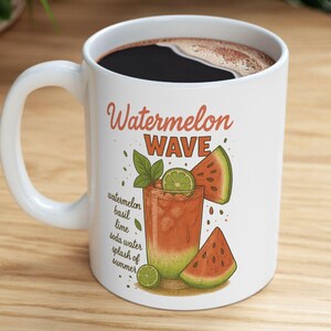 Watermelon-Inspired Ceramic Mug - Perfect for Summer Sipping, Gift for Fruit Lovers, Cute Kitchen Decor, Hydration Motivation, 11oz & [...]