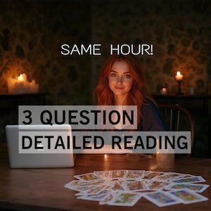 Same Hour 3-Question Tarot Reading, In-Depth Psychic Insight , Get Your Answers Quickly! Detaıled Guidance on Love, Career and Future