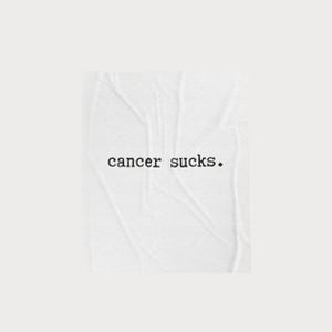 Cancer suger filt, cancerfilt, uppmuntran till cancerbehandling, kemoterapipresent, sjuksköterskebekräftelser, kemovårdspaketpresent