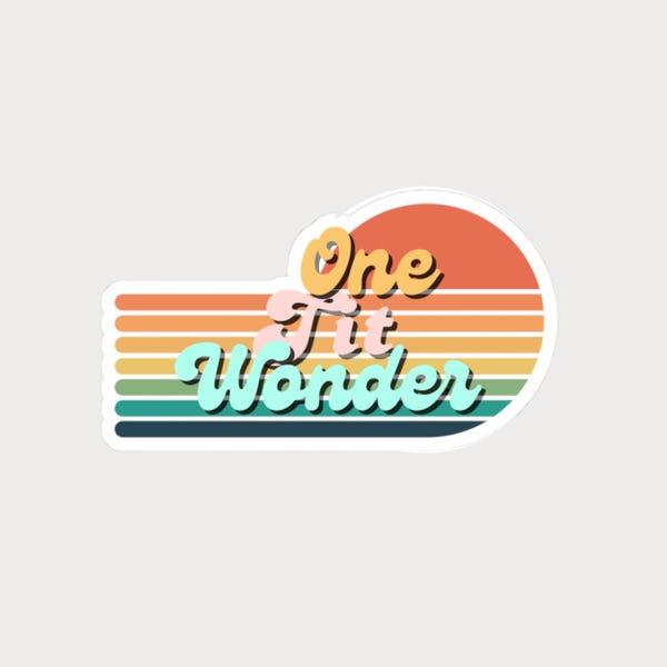Pegatina de One Tit Wonder / Pegatina divertida de superviviente de cáncer / Regalo de quimioterapia para un amigo / Humor negro para apoyar el cáncer / Regalo para el cáncer de mama