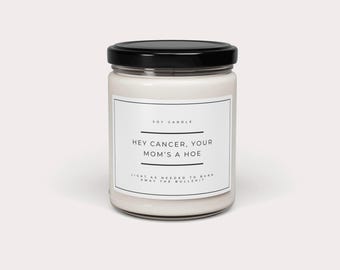 Cancer Affirmations Candle | Cancer Support Gift | Cancer Survivor Gift | Dear Cancer | Cancer Patient Gift | Cancer Sucks | Chemo Gift