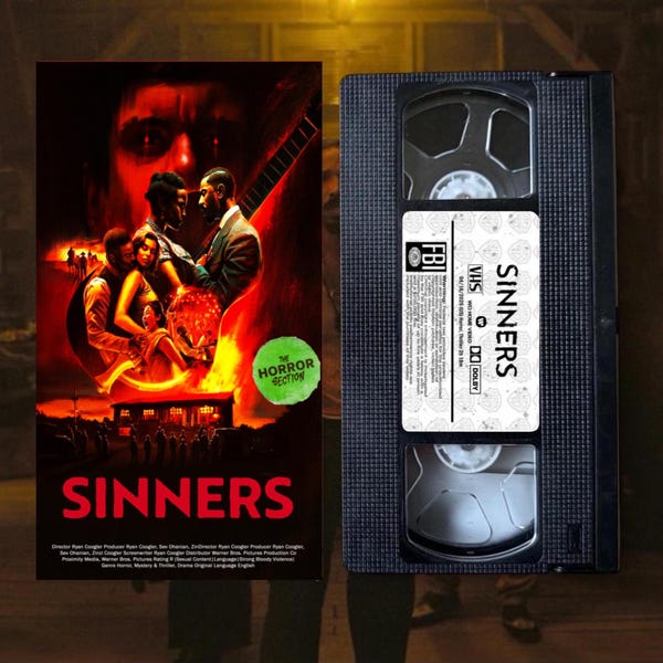 Sinners specialdesignade VHS-kassett "Konstverk"