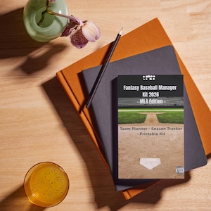 Kit de gestión para ligas de béisbol de fantasía 2026 / Planificador de temporada imprimible de 26 páginas (descarga instantánea)