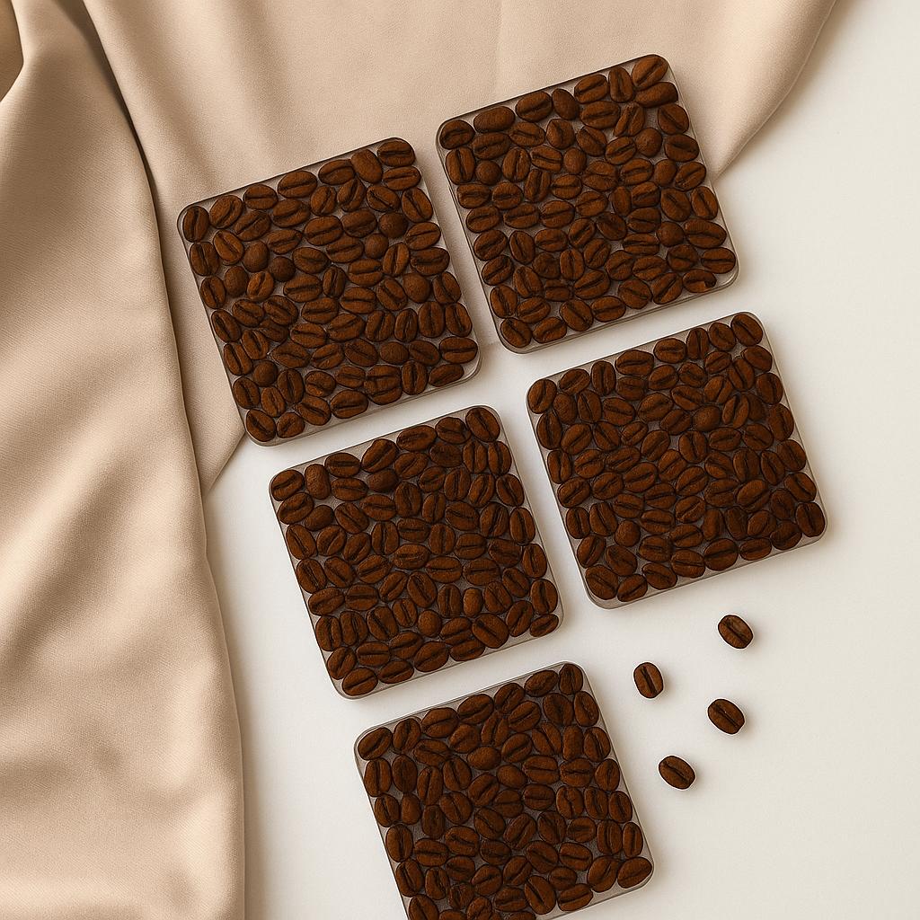 Handmade Resin Coffee Bean Coasters - Set of 4, Rustic Bar Decor - Etsy