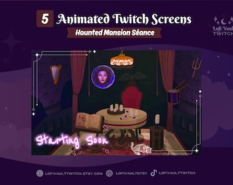 Haunted Manor Gates Animated Streaming Background, Cozy Gothic Twitch Vtuber Overlay, Starting Soon BRB Stream Ending Screen, Lofi Ambience