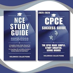 Guía de estudio CPCE + NCE: preparación para el examen de consejero con exámenes de práctica, reseñas, consejos y estrategias para aprobar ambos exámenes.