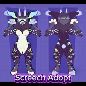 Screech Adopt Furry - Purple Fursona Adoptable