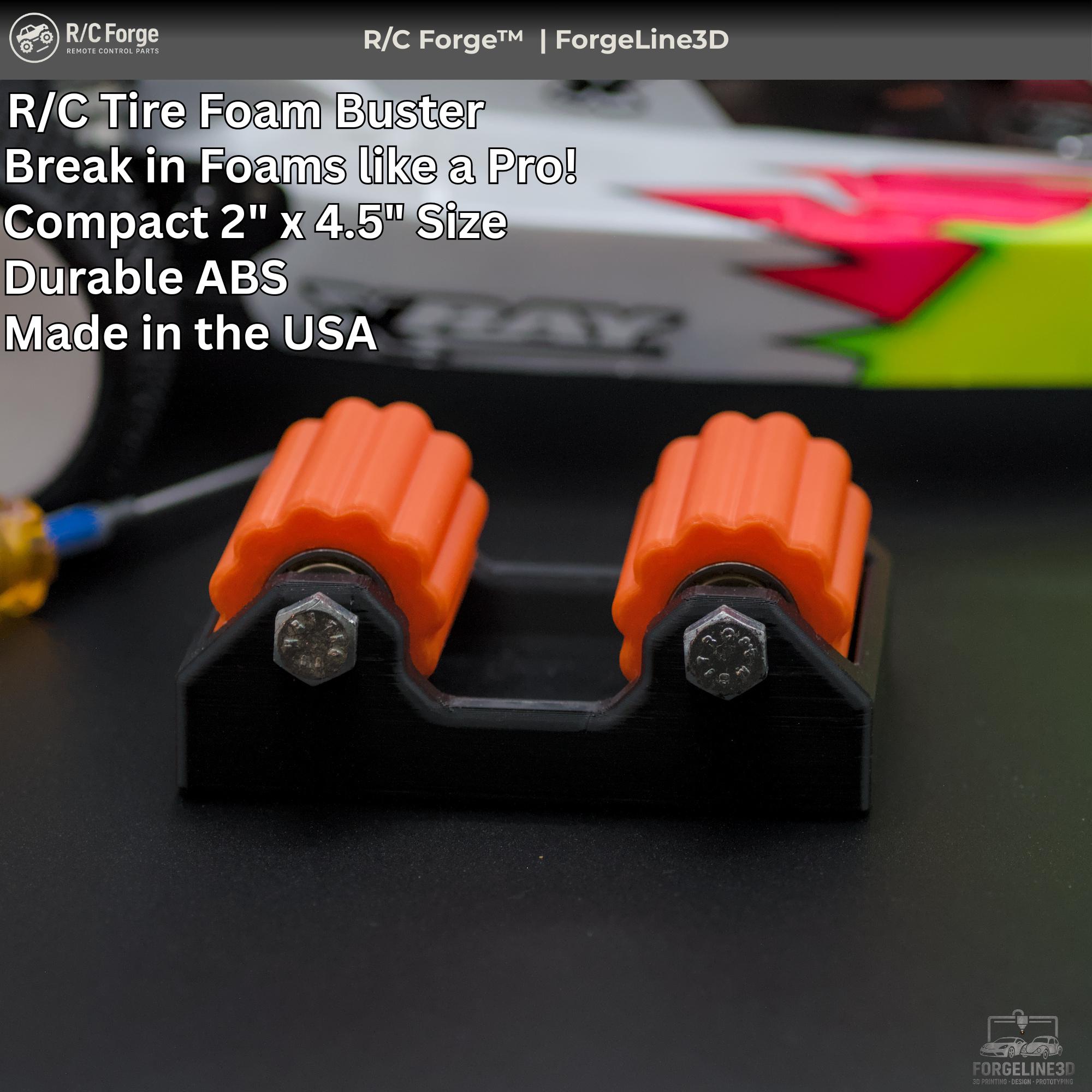 Rc Ripple Buster RC Foam Buster Tool: RC Tire Break in Roller, 3D Printed RC Accessory ...