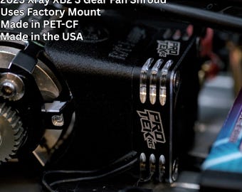 2025 Xray XB2 3 Gear Fan Shroud: RC car cooling fan mount, Pet carbon fiber 3d printed RC part