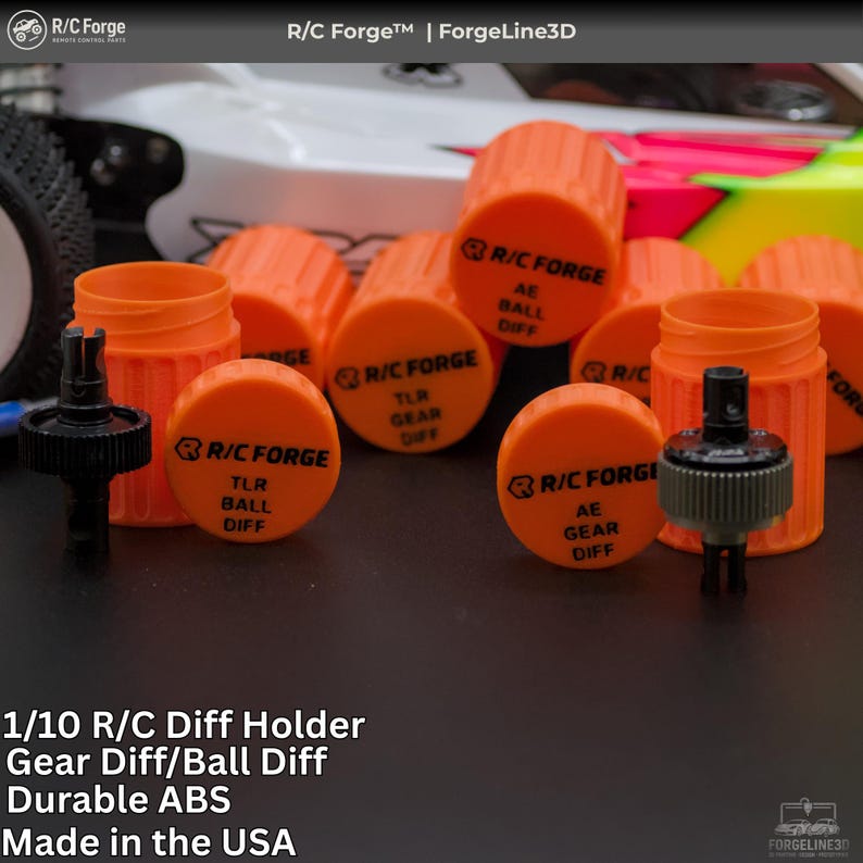 Diff Gear Storage 1/10 RC Diff Case, Ball and Gear Differential Storage, 2WD Buggy, 3D ...