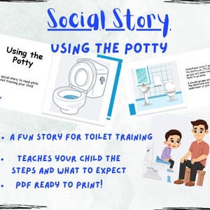 Utskrivbar social berättelse: Att använda pottan, potträning