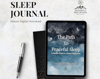 Mindful Sleep Journal | Track Rest, Dreams & Wellness | Printable Sleep Tracker and Daily Reflection