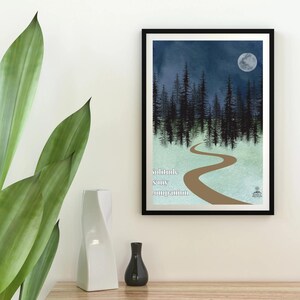 Einsamkeit ist mein Begleiter Poster – Wald Achtsamkeit Wandkunst – Natur Zitat Druck – Fine Art Giclée – 13x18 oder 12x16 Größen